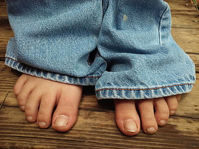 kājām, pēda, pirkstiem, džinsi, pirksta, organizācija, basām kājām