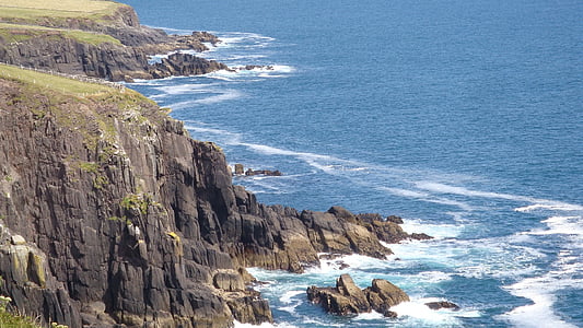 Obala, Irska, s, stijena, nebo, Atlantic, oceana