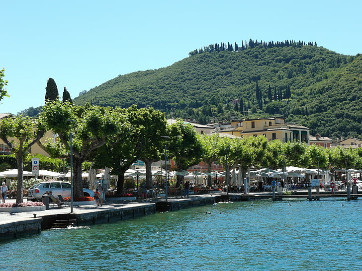 Lago di Garda, Itálie, svátek, Středomořská, budova