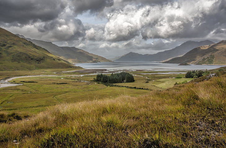 Loch hourn, Scoţia, mare, Munţii, Highland, dealuri, hourn