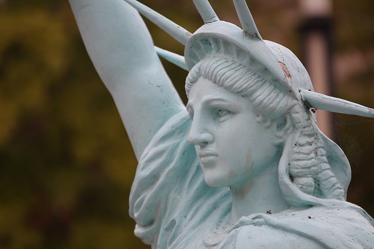 Die Statue of liberty, Gesichtsbehandlung, Skulptur, Statue