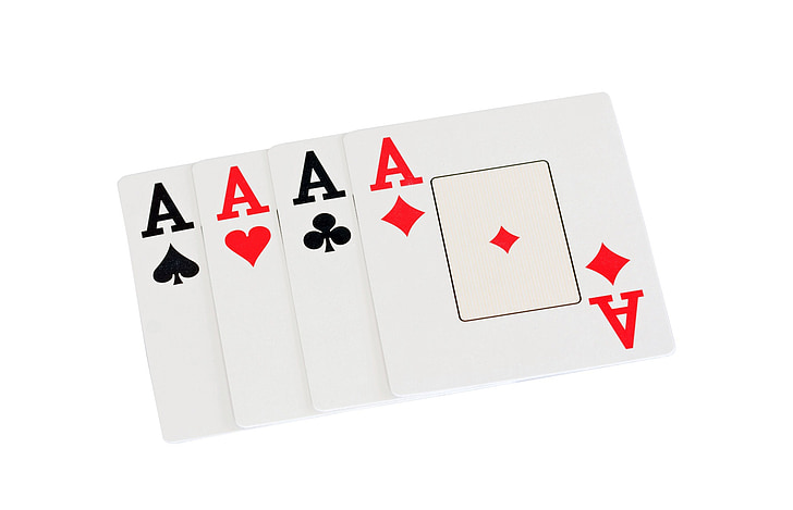 ace, aces, four, diamonds, hearts, clubs, spades
