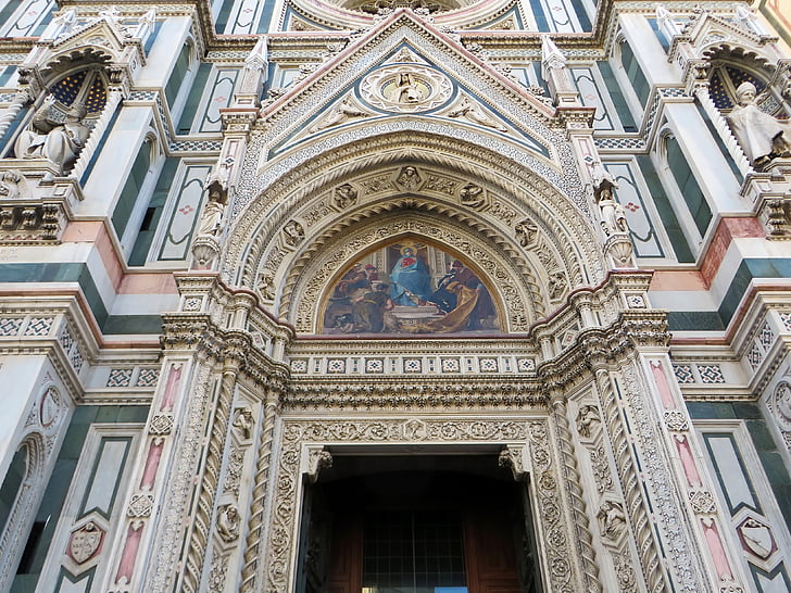 Italija, Florencija, Santa maria del fiore, katedra, Architektūra, Toskana, durys