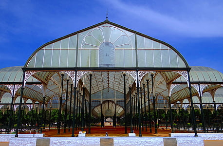 glasshus, Botanisk hage, Lal bagh, Bangalore, Karnataka, India