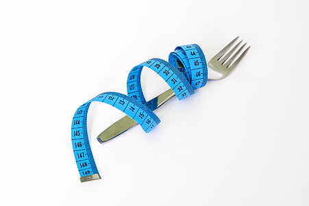 tape, fork, diet, health, loss, healthy, nutrition