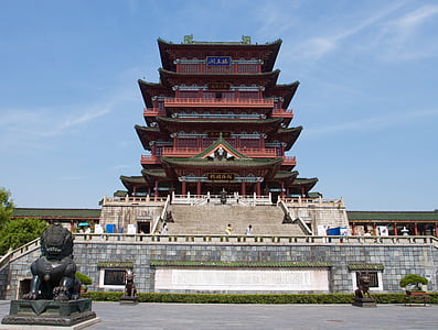 滕王閣, ナン ・ チャン市, 中国, アジアの建築様式, 寺, 旅行, 記念碑