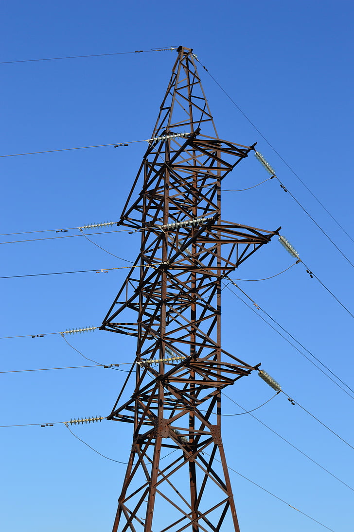 tour, pylônes de transmission, électricité, fil, énergie, énergie électrique, Russie
