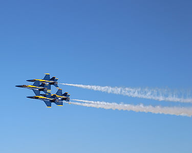 formacji, Niebieski Anioł, Marines, Jet, samolot, Airshow, samolot