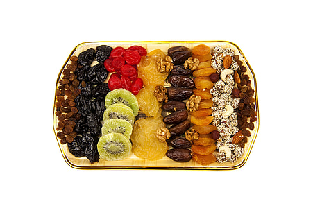 dried fruits, mixed, nutrition, fruit, candied fruits, market, raisins