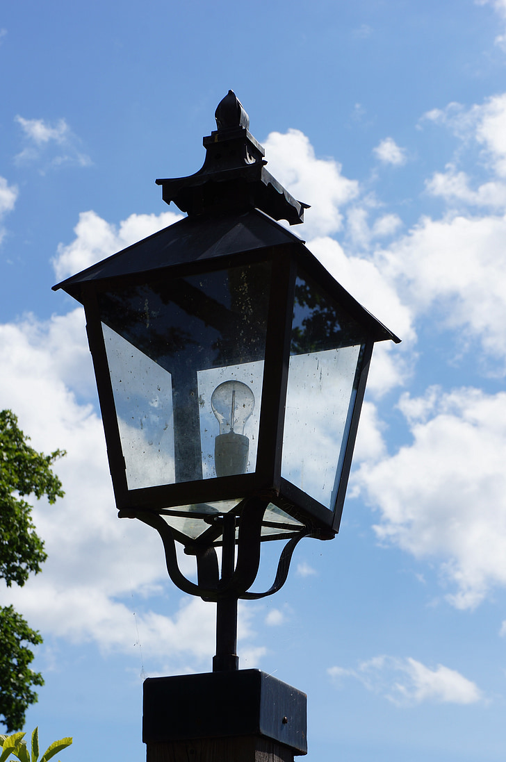 lampa, osvětlení, Mansion, Švédsko, světlo, pouliční lampy