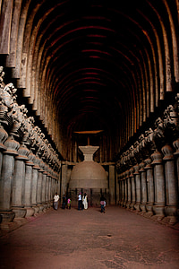 Karla koopad, India, budism, koopad, kivist nikerdatud, India, Temple