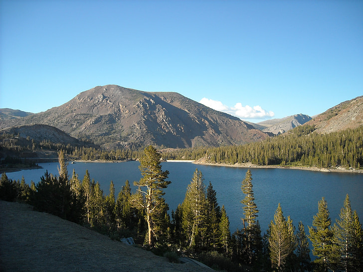 lake, mountains, yosemite, california, yosemite national park, national park, trees