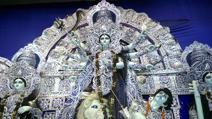 Durga, Kolkata, Kalkutta, Heiligen, Gott, Puja, Durga puja