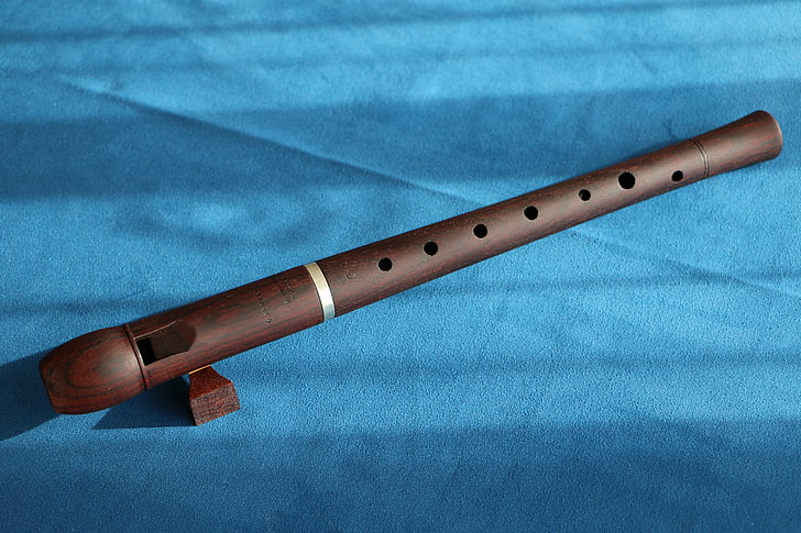 muziek, fluit, recorder, hout