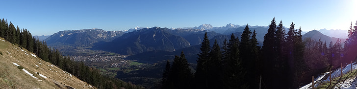 Zwiesel, góry, alpejska, Bad reichenhall, Berchtesgadener land, panoramy