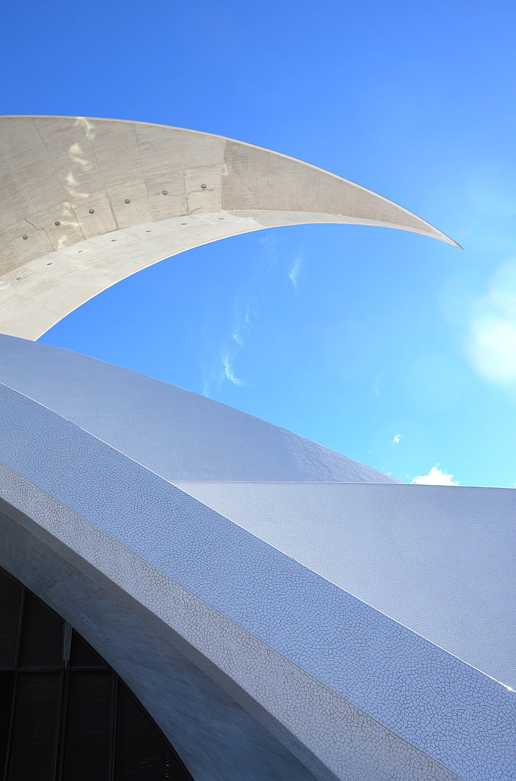 Calatrava, Auditorio de tenerife, Tenerife, architettura, Avant-Garde, sul tetto, a forma di falce
