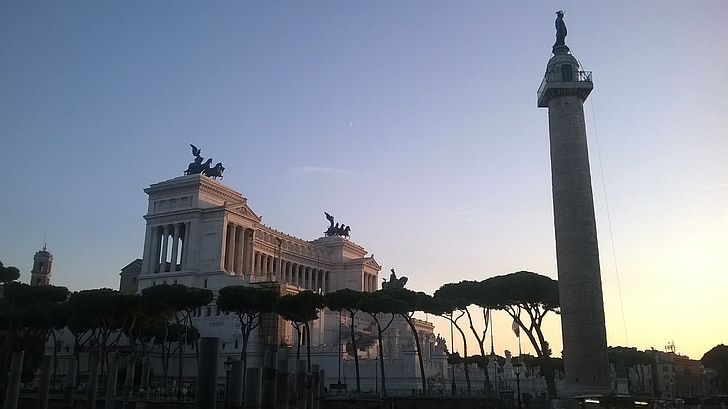 Rome, Victoriaanse, Roman holiday, beroemde markt, het platform, monument, standbeeld