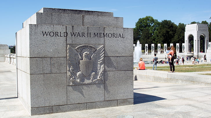 andra världskriget, Memorial, Washington, DC, marmor, hågkomst, monumentet