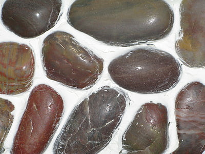 River rock, brun, vit, täta, mosaik, kakel, naturliga