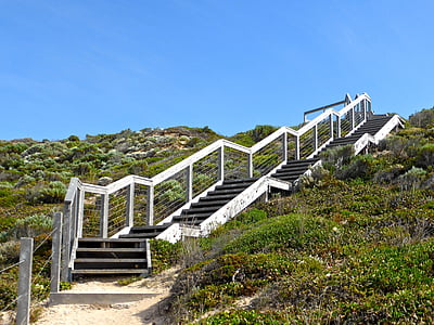 escalera, subir, hasta, aumento de, escalada, forma, al aire libre