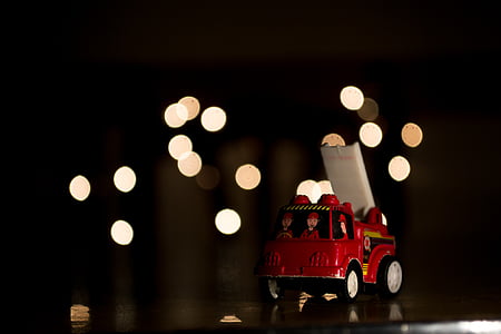 圣诞节, 玩具, 灯, 消防, 卡车, 游戏