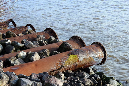 pipes, stainless, erosion, metal, old, rusted, iron