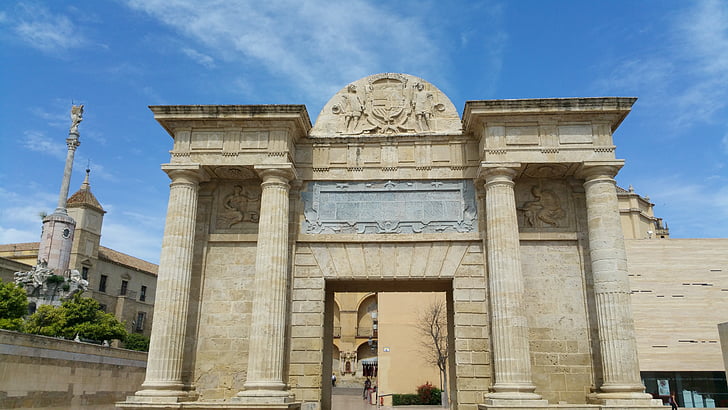 Puerta del puente, Gate, Cordoba, Cordoba gate, gamla, Andalusien, Puente