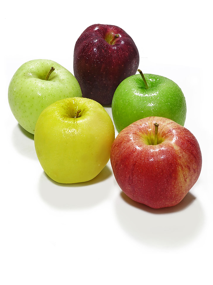 jablká, ovocie, jedlo, zdravé, organické, čerstvé, prírodné