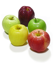 æbler, frugt, mad, sund, økologisk, frisk, naturlige