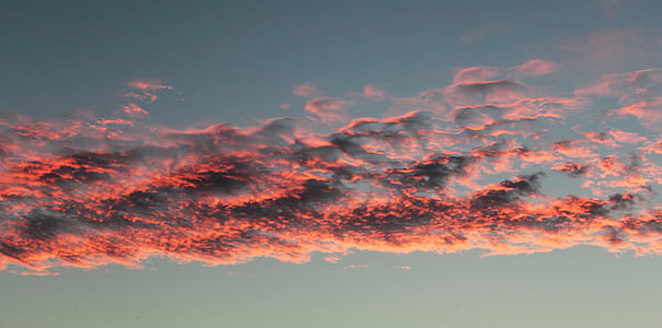 céu, nuvem, nuvem vermelha, nuvem laranja, Aurora, o Flamboyant nuvem, o céu de noite