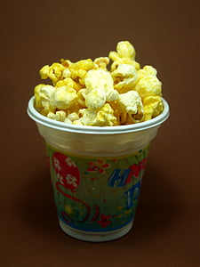 popcorn, corn, pop, box, bucket, cinema, bag