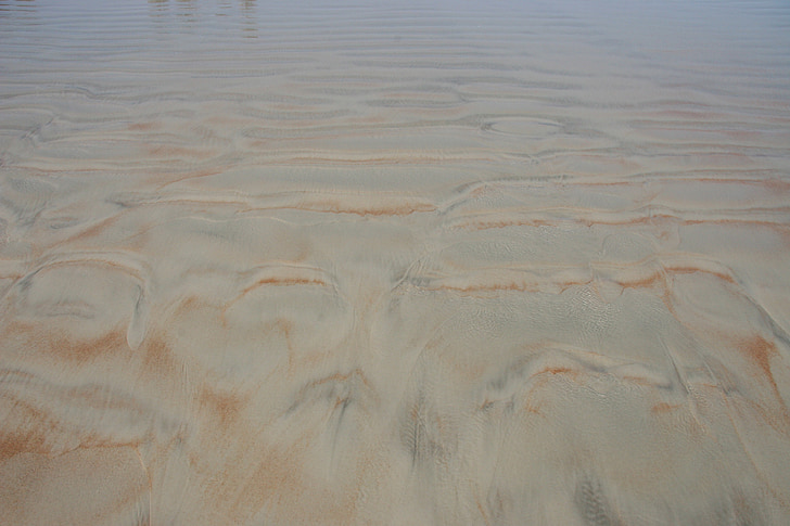 砂, テクスチャ, 抽象的な, ビーチ, ウェット, ショア