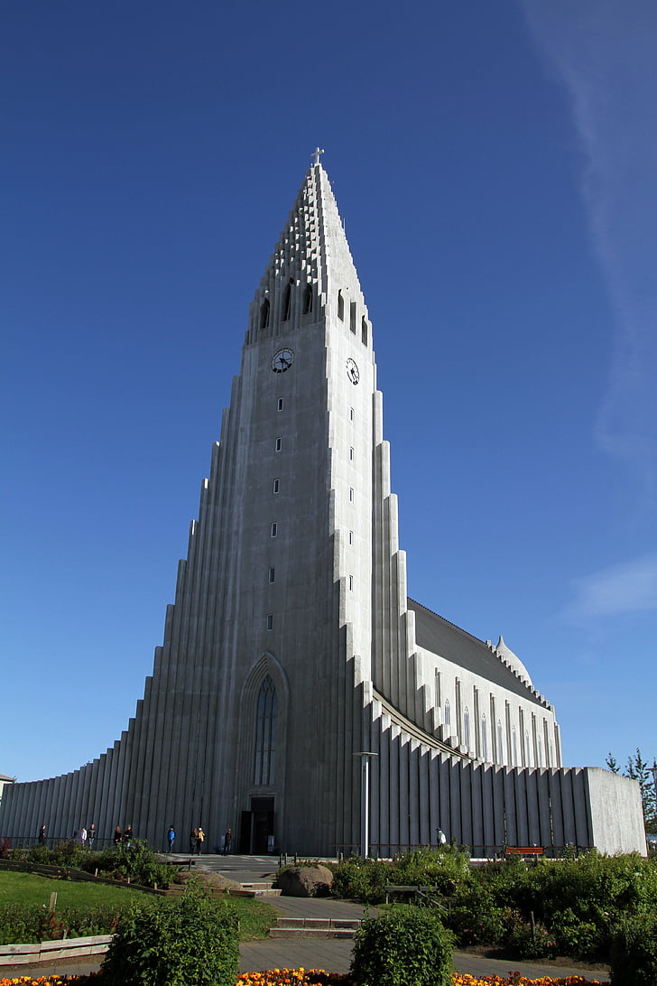 레이캬비크, hallgrimskirkja, 교회, 자본, 아이슬란드