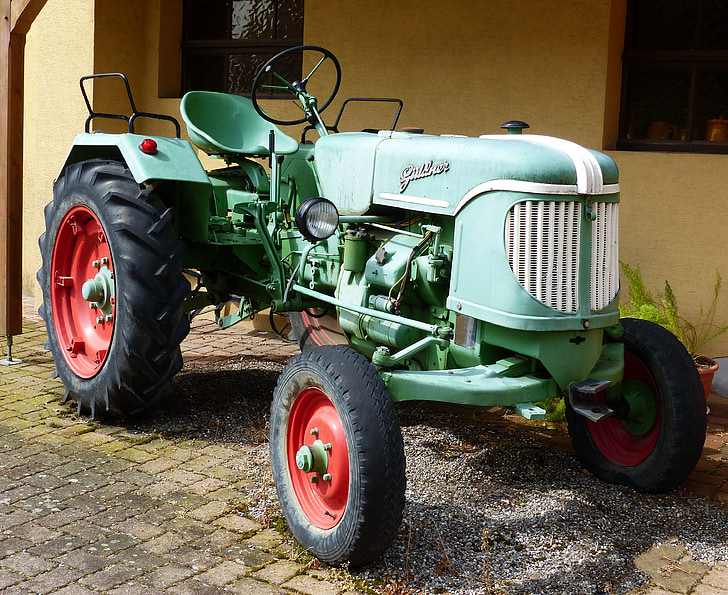 traktor, pertanian, oldtimer, traktor, lama, kendaraan komersial, kendaraan