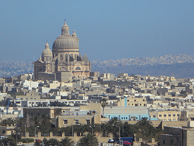 Eglise du dôme, Église, Dôme de l’église, sublime, ville, en circulation, Gozo