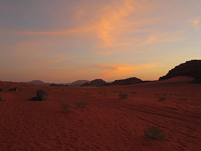 sunset, desert, middle east, twilight, evening, nature, landscape