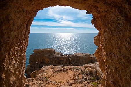 Portugal, Algarve, zee, natuur, Rock, Oceaan, kust