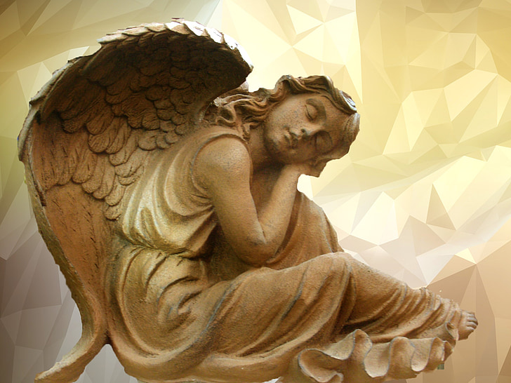Angel, statue, figur, skulptur, illustrationer, Angel figur