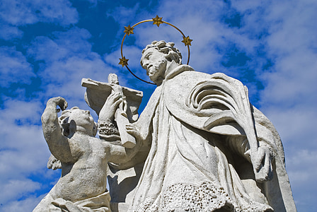 statue de, Sainte, religion, christianisme, monument, Pierre de sable, Figure
