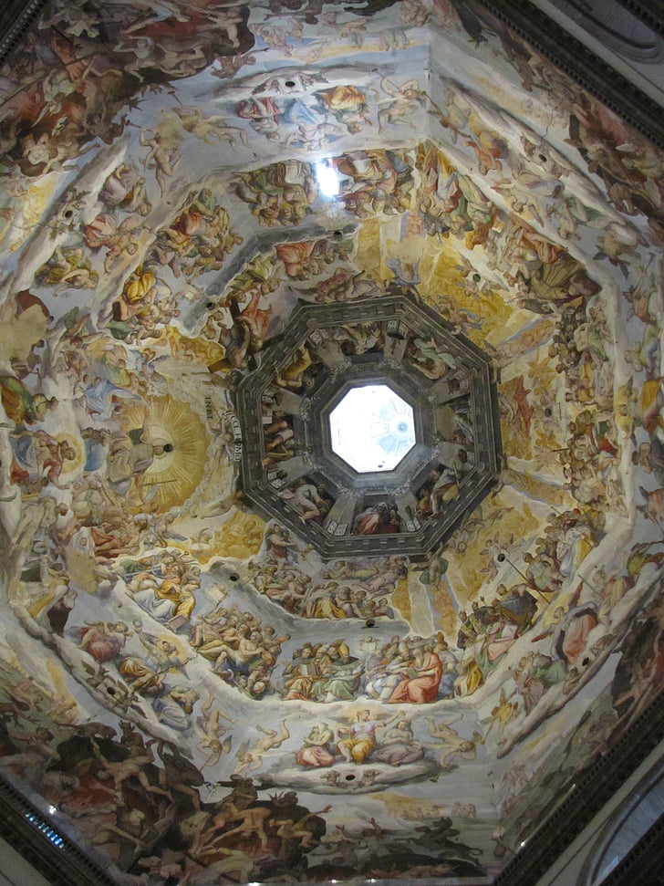 Firenze, kupola, templom, festészet, falfestmény, központi torcello di santa maria del fiore