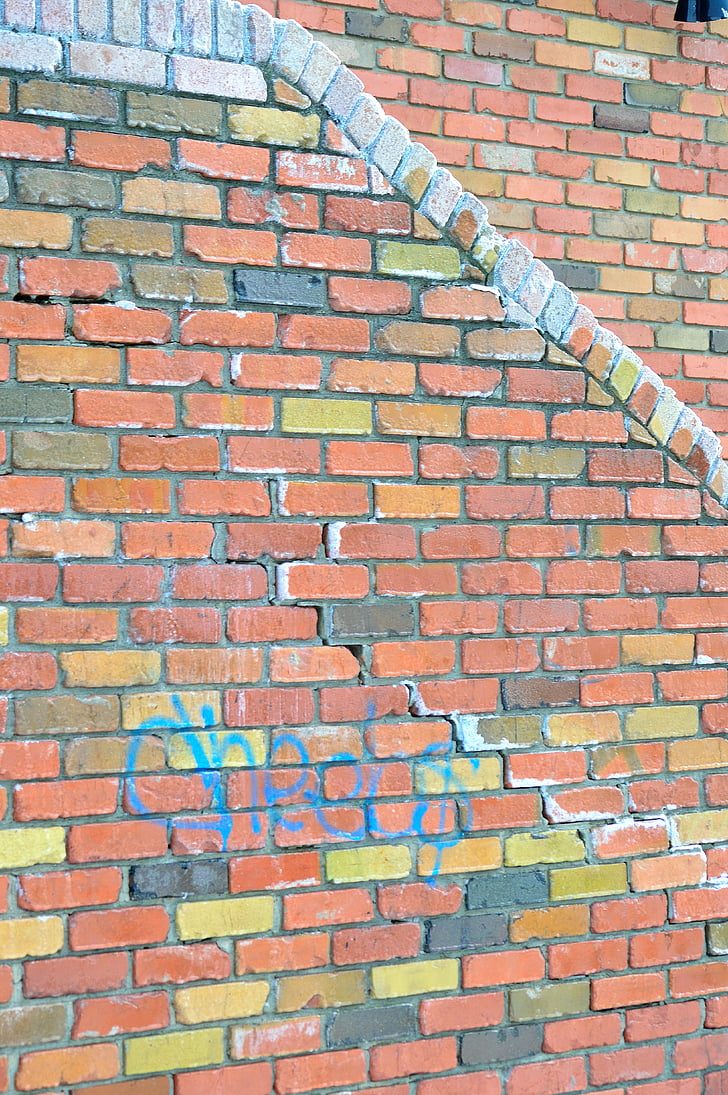 bức tường, Graffiti, xây dựng, kiến trúc, gạch, đầy màu sắc