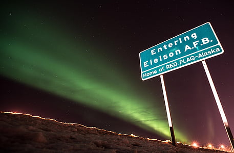 Aurora borealis, noapte, luminile nordului, cer, Alaska, atmosfera, Celestial