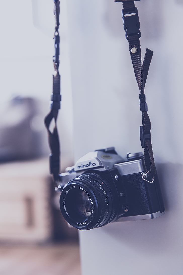 camera, classic, hanging, lens, minolta