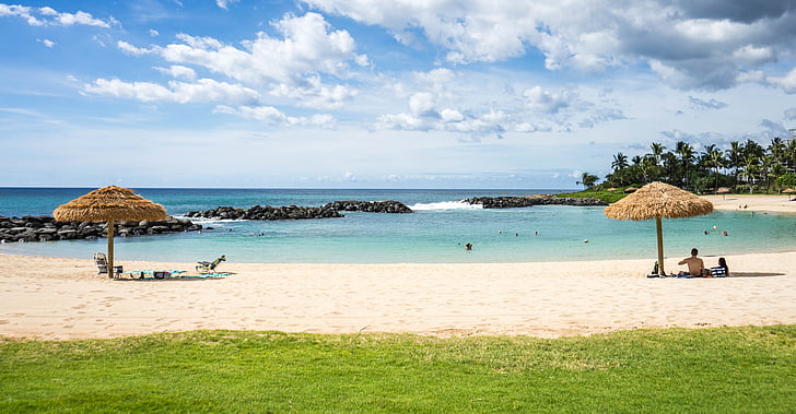 Hawaii, Beach, Ko olina resort, Marriott, Hawaii tengerparton, nyaralás, óceán
