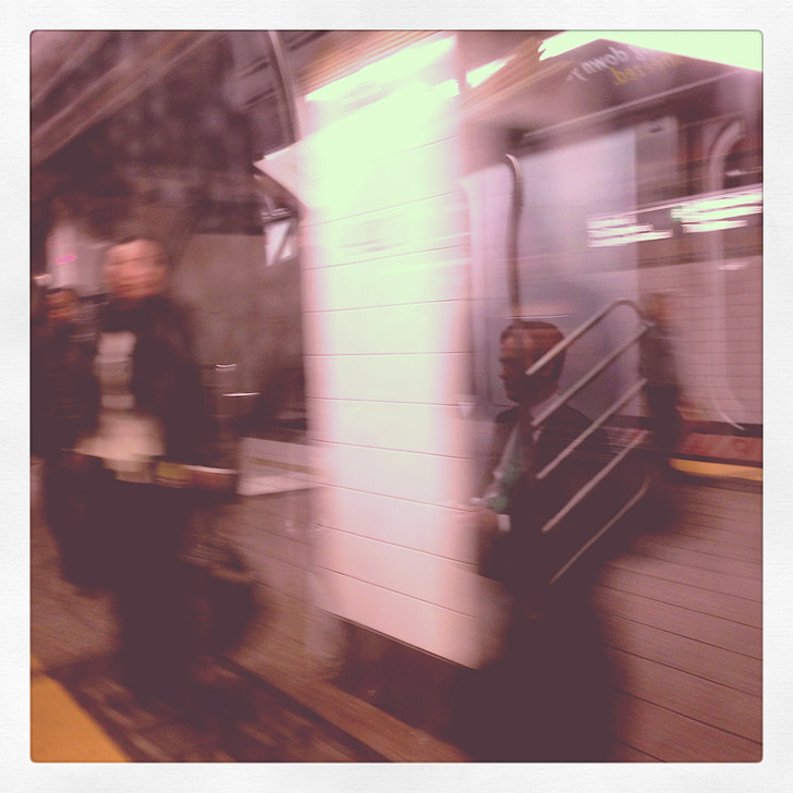 metró, New York-i, Upper east Side-on, város, metró, szállítás, ingázás