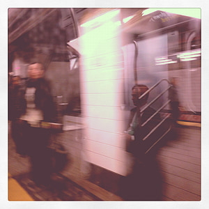 metró, New York-i, Upper east Side-on, város, metró, szállítás, ingázás