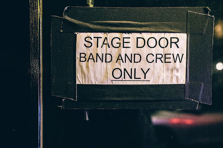 sign, paper, stick, stage, band, message, post