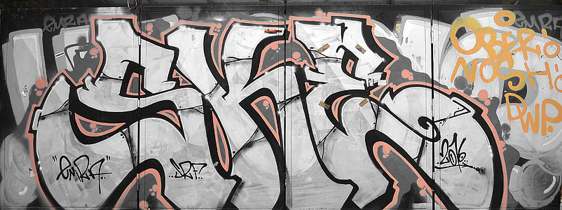 Graffiti, arte de la calle, arte urbano, mural, aerosol, pared de graffiti, fachada de la casa