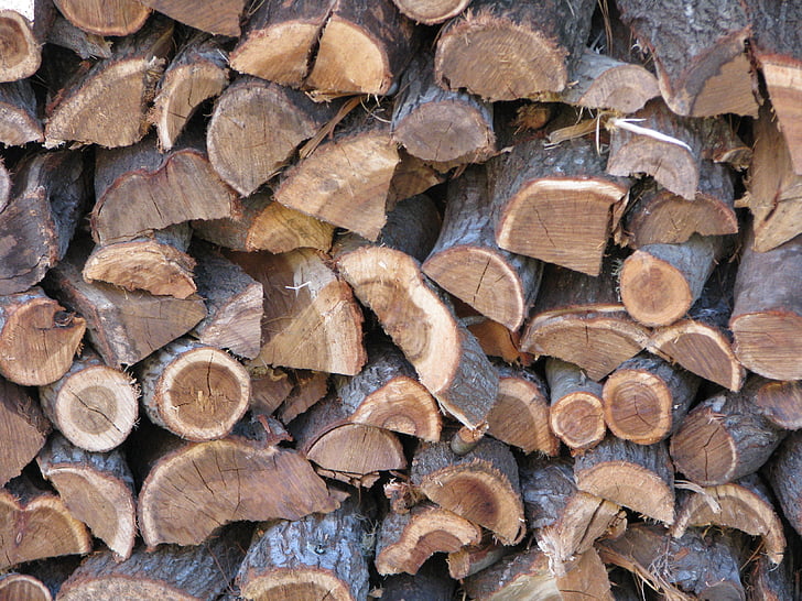 brandhout, hout, hout, stapel, Heap, hout - materiaal, boom
