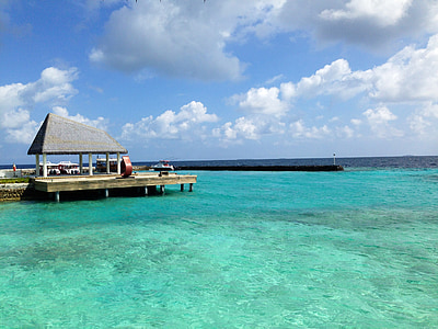 Maldivene, vann villa, sjøen